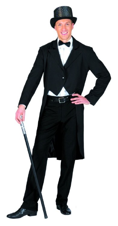 Jacket Tailcoat Black Adult M