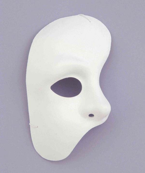Mask 1/2 Phantom of the Opera White