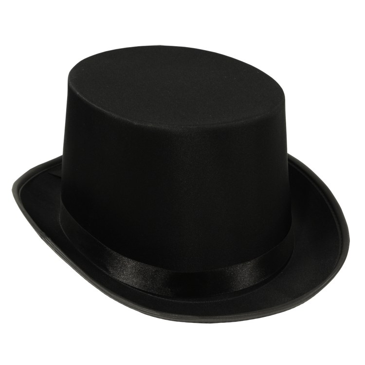 Top Hat Black Satin