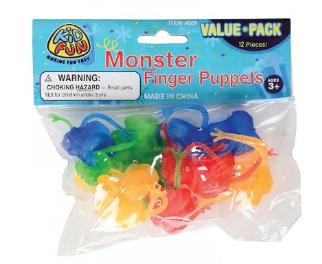 Monster Finger Puppets 12pk