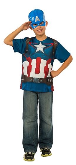 Capt America T-Shirt Child Med