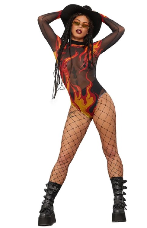 Bodysuit Flame Sheerr Med