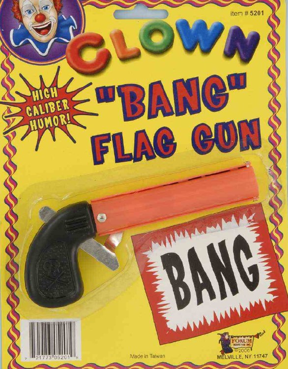 Clown Bang Flag Gun