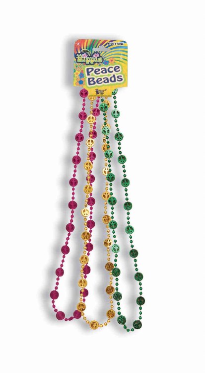 Hippie Peace Sign Beads • 3 Count