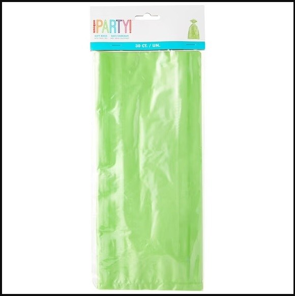 Bags Cello Lime Green 30 ct