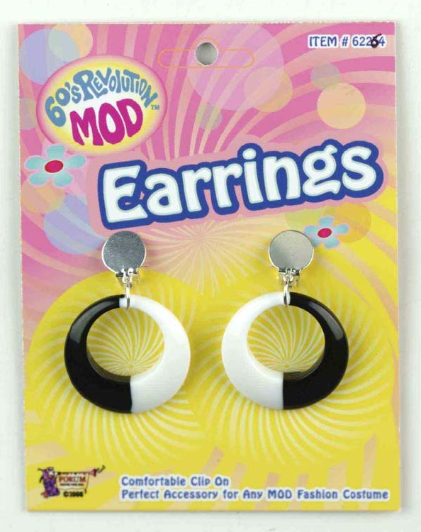 Earrings Mod Blk/Wht
