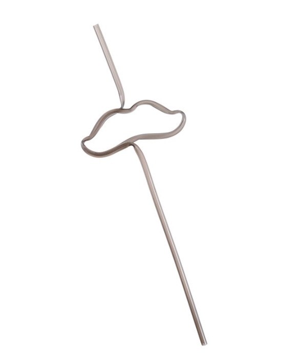 Mustache Shape Straws 4ct