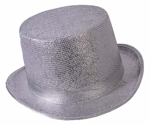 Hat Top Hat Sil Glitter Mesh