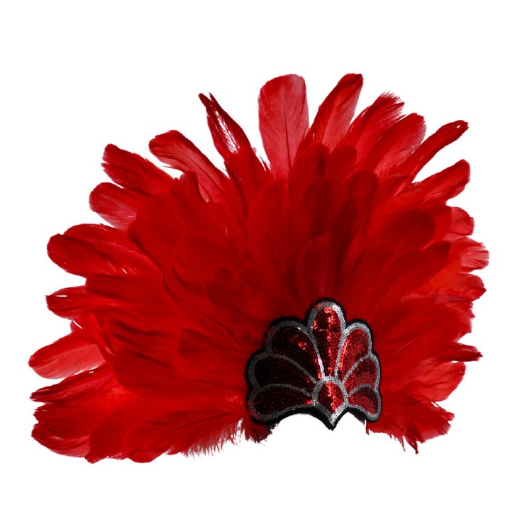 Headdress Samba Feather Red