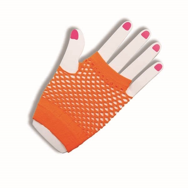 Glove Fishnet Short Orange