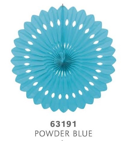 Decorative Fan 16" Lt Blue