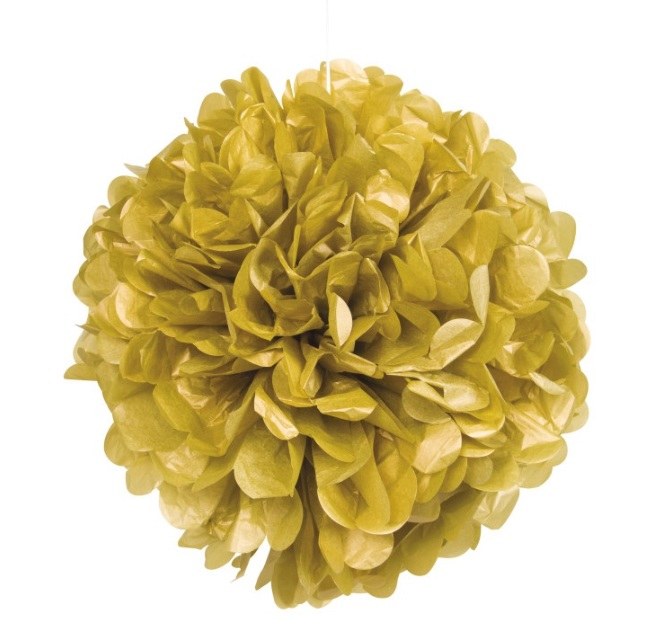 Puff Decor 16" Gold