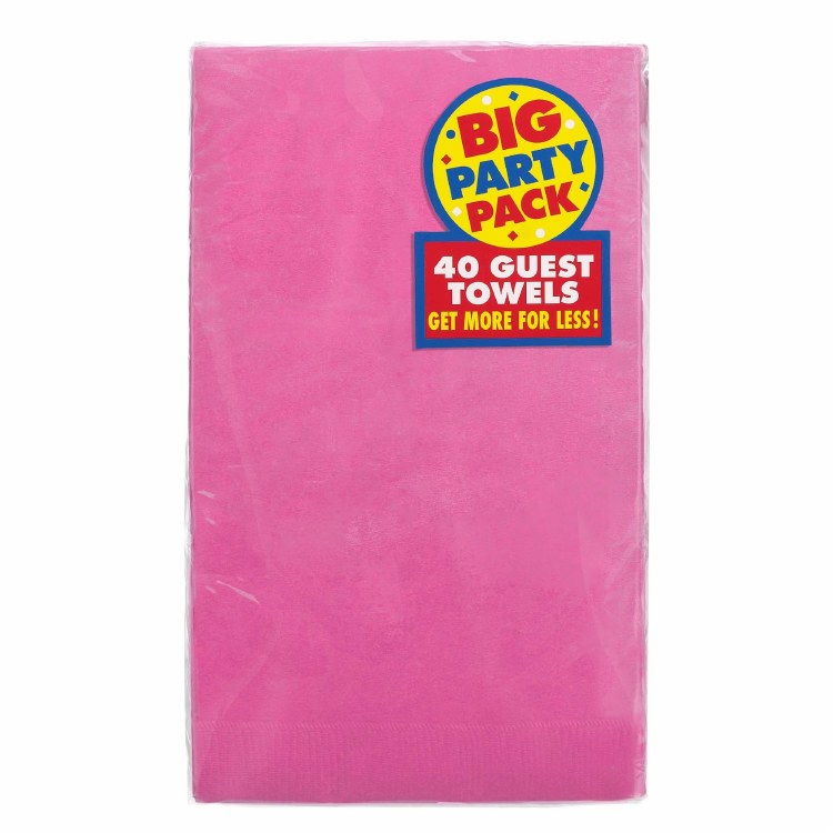 Bright Pink Guest Towels 40ct