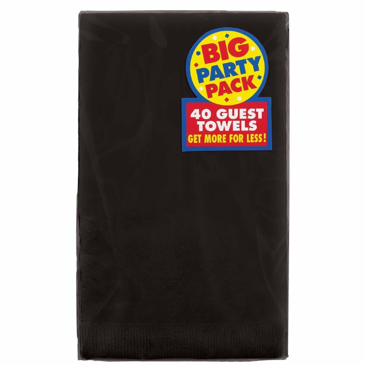 Jet Black Guest Towels 40ct