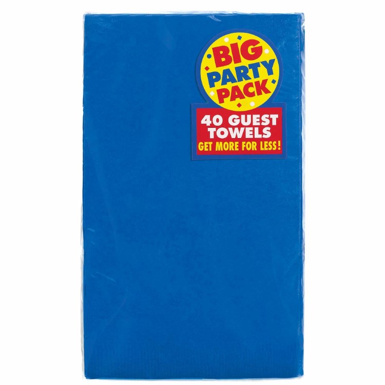 Bright Royal Blue Guest Towels 40ct