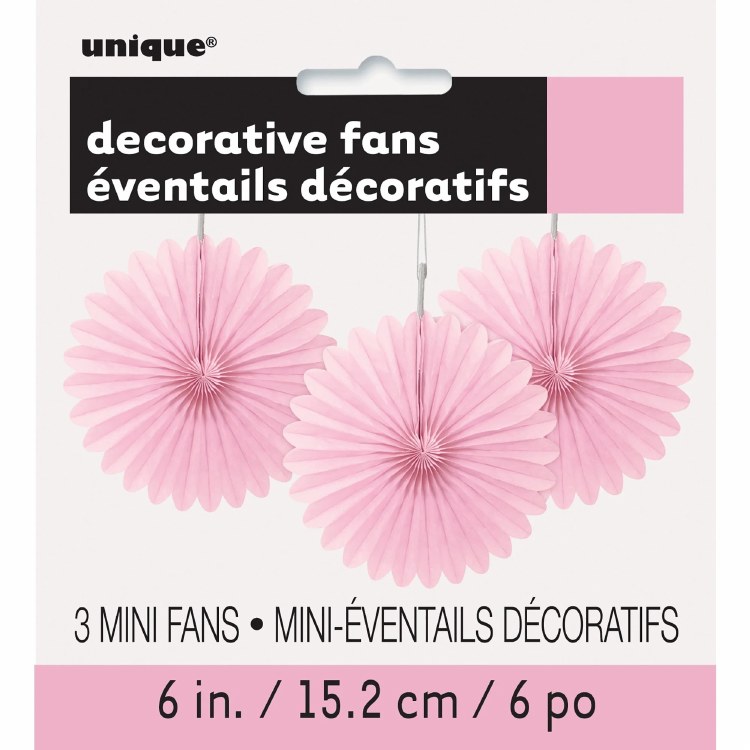 Fan Tissue Lt Pink 6" 3pk