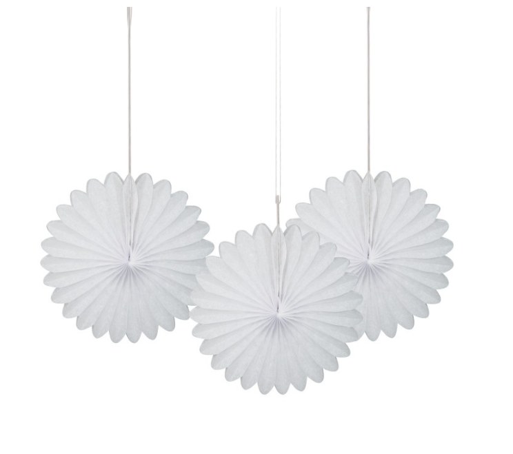 Fan Tissue White 6" 3pk