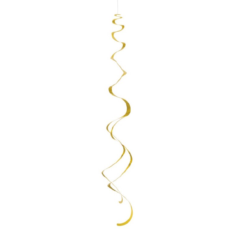 Gold Hanging Swirl Decor 8ct