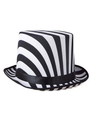 Top Hat Striped Blk/Wht