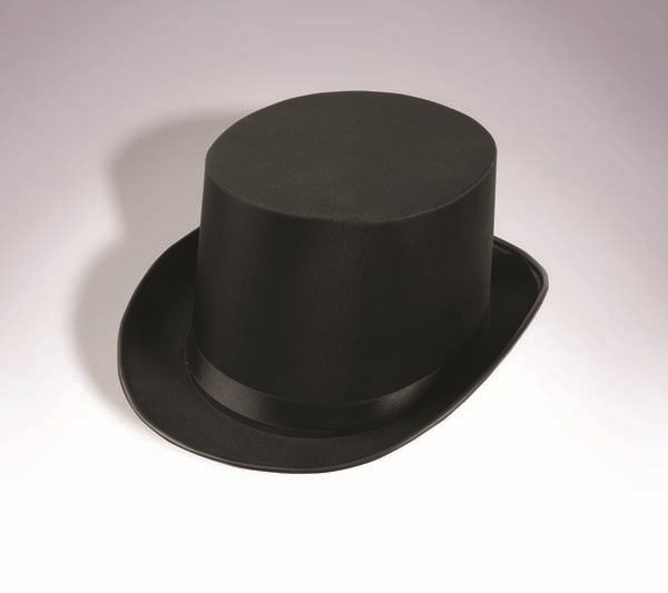 Hat Dlx Satin Top Hat Blk