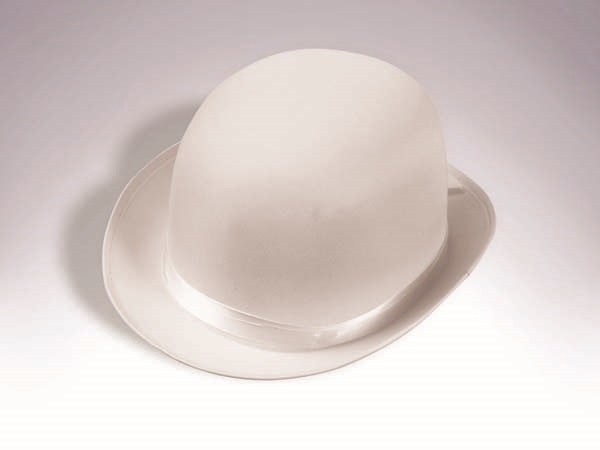 Hat Dlx Satin Derby Wht