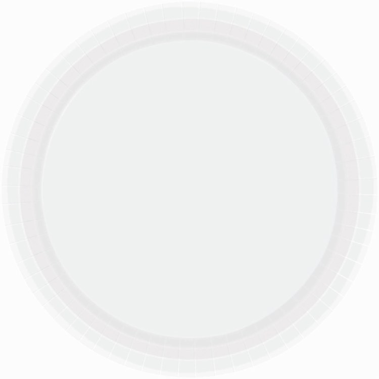 Frosty White 7in Paper Plates 20ct
