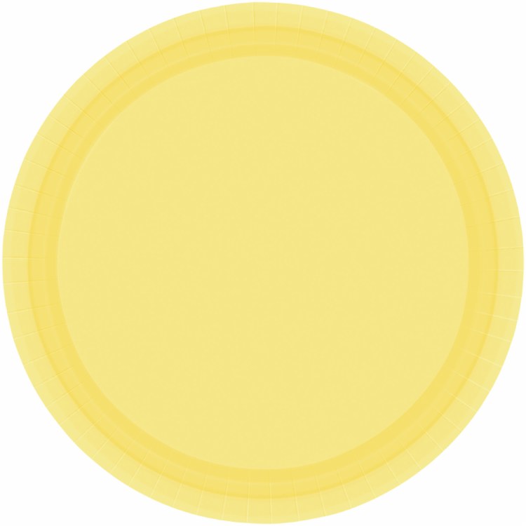Lt Yellow 7in Paper Plates 20ct