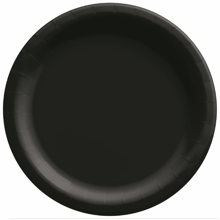 Jet Black 7in Paper Plates 20ct