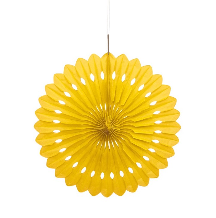 Decorative Fan 16" Yellow
