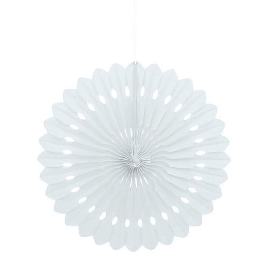 Decorative Fan 16" White