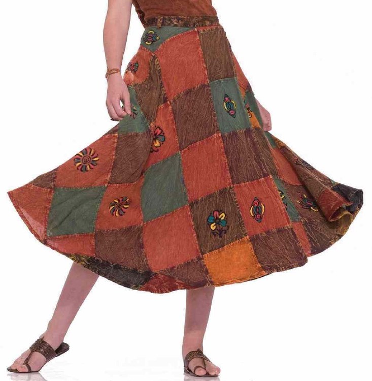 Hippie Patchwork Skirt One Size