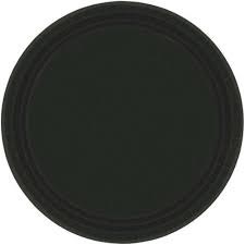 Jet Black 9in Paper Plates 20ct