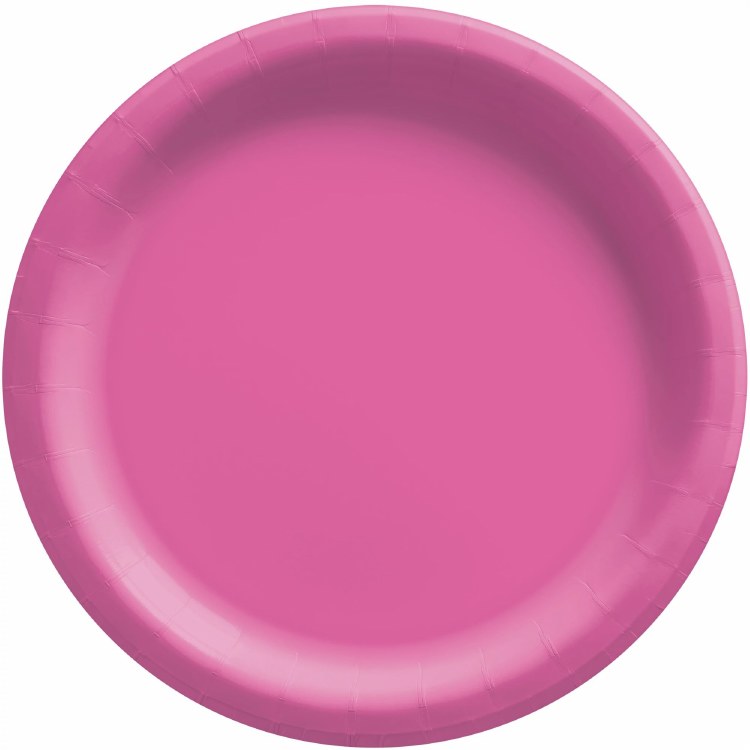 Bright Pink 9in Paper Plates 20ct