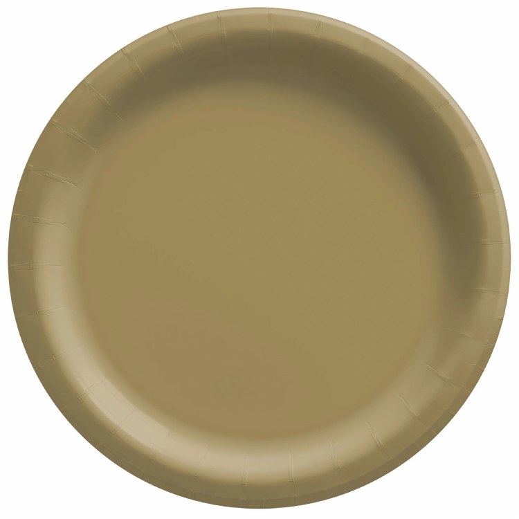 Gold 8.5" Paper Plates 20ct