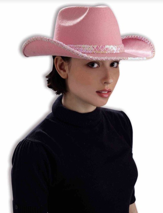 Cowgirl Hat DLX Pink Sequin