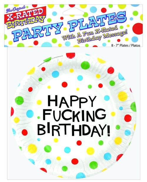Happy Fucking Birthday Plates