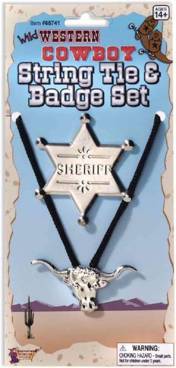 Cowboy Set Tie and Badge