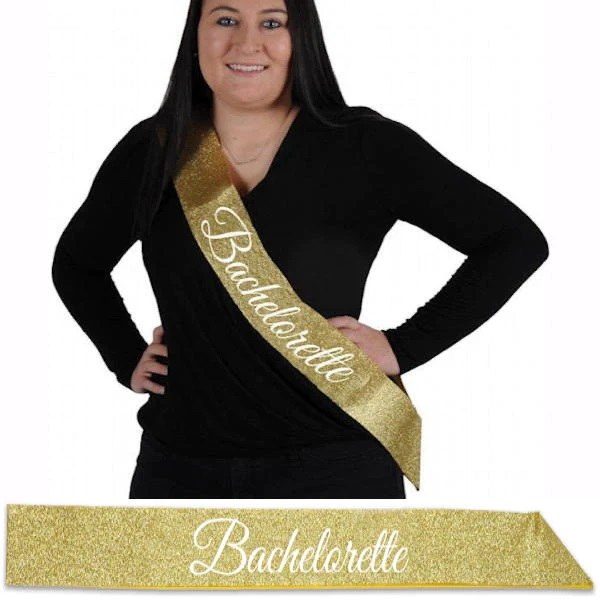 Sash Gold Glitter Bachelorette