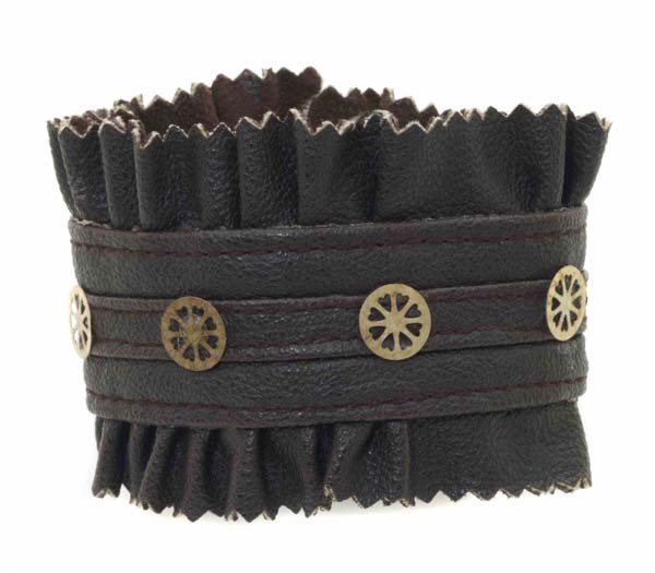 Bracelet Leather &amp; Gears Steampunk