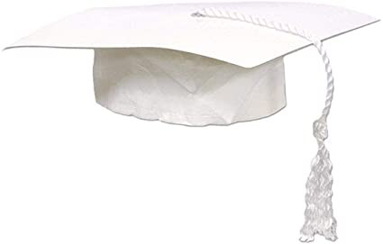 Grad Cap White