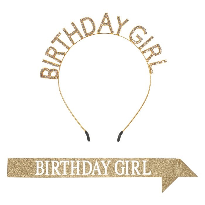 Birthday Girl Headband &amp; Sash
