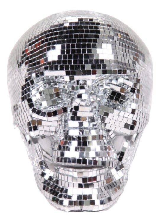 Skull Disco Mirror Glass 6"x8"
