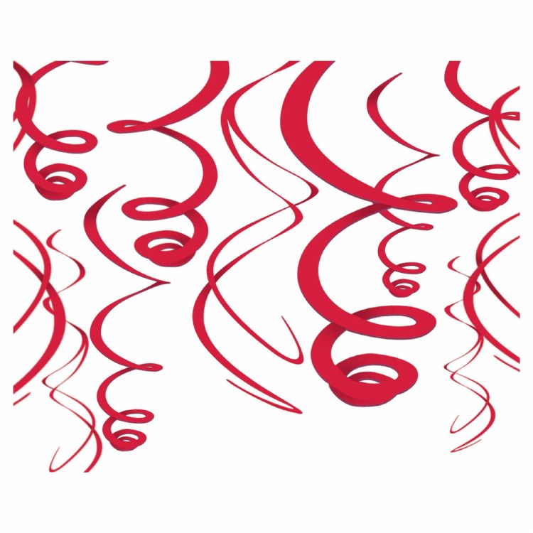 Swirl Decor Red 12pk