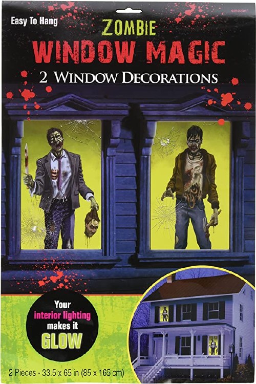 Zombie Window Magic Decor ~ 2 Pieces
