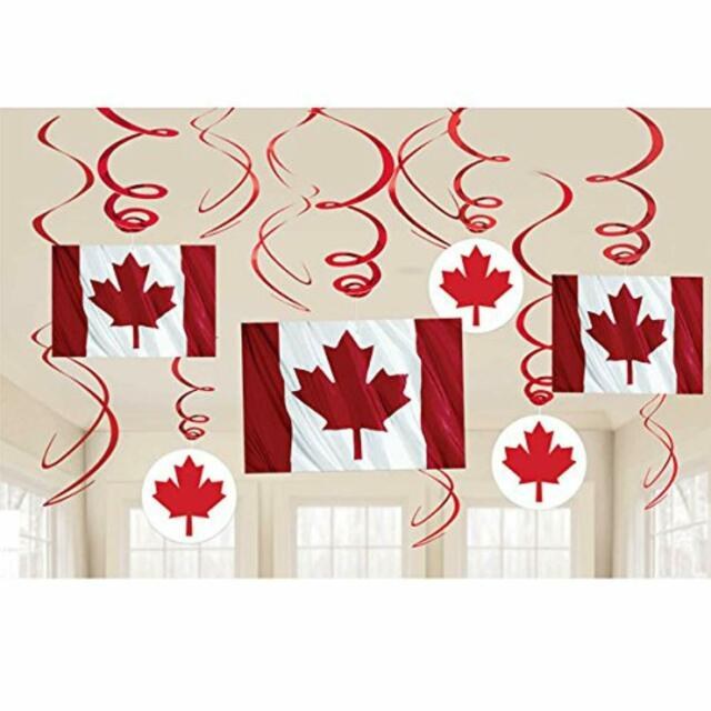Canada Day Swirl Decor