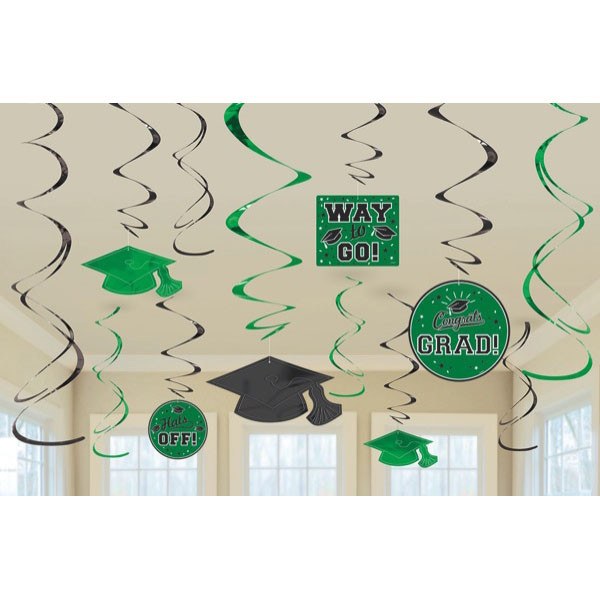 School Colors Foil Decor Green