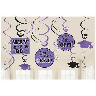 School Colors Purple Foil Decor