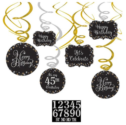 Sparkling Celebration Swirl Decor Add-an-Age