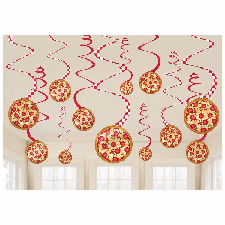 Pizza Party Spiral Decor