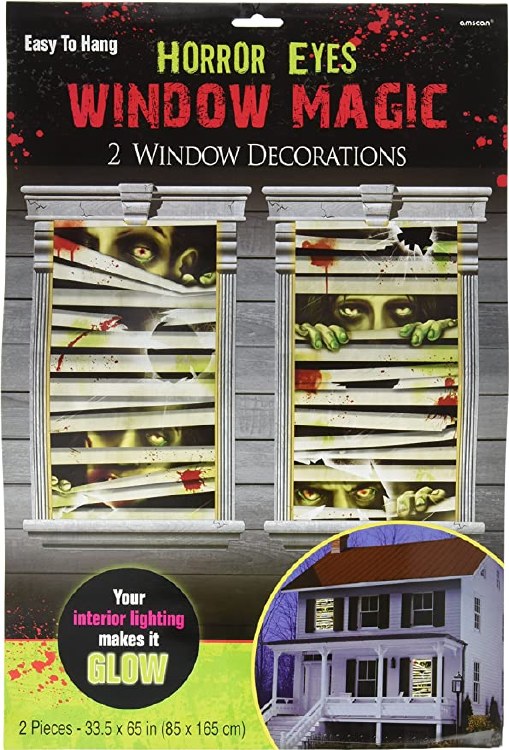 Horror Eyes Window Magic Decor ~ 2 Pieces